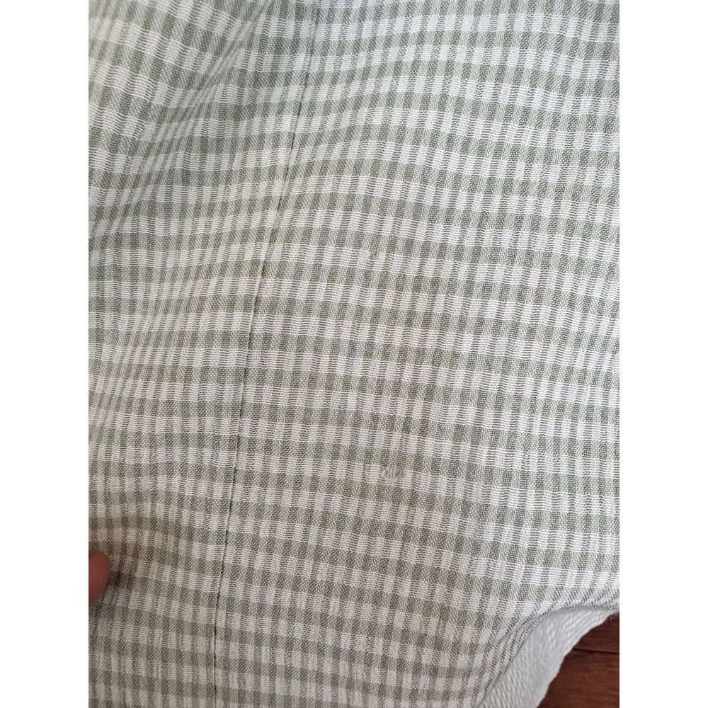 Erika Studio Sage Green Gingham Picnic‎ Embroidered Floral Tie Back Maxi Dress - Picture 12 of 12